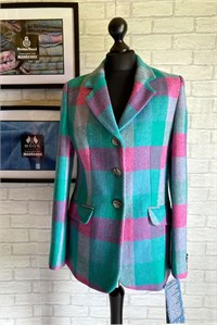 Ladies Tweed Jacket, Cerise and Seagrass