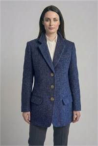 Ladies Classic Herringbone Jacket, Navy