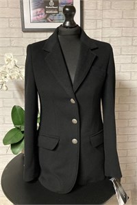 Ladies Wool and Cashmere Classic Blazer, Black