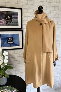 Ladies Wool and Cashmere Cape, Camel