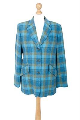 Single Breasted Blazer, Blue/Green