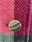  Ladies Tweed Funnel Neck Coat, Cerise and Grey