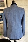 Ladies Herringbone Wool Tailored Jacket, Sky Blue