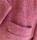  Ladies Classic Herringbone Jacket, Hot Pink