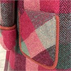 Harris Iona Coat, cerise and grey