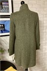 Ladies Herringbone Wool Funnel Neck Coat, Loden