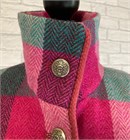 Harris Iona Coat, Cerise and  Grey