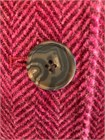 Ladies Herringbone Wool Funnel Neck Coat, Raspberry