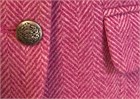 Ladies Herringbone Wool Tailored Jacket, Hot Pink