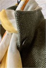 Ladies Herringbone Wool Funnel Neck Coat, Loden