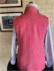 Herringbone Wool Gilet, Hot Pink