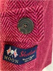 Ladies Herringbone Wool Funnel Neck Coat, Raspberry